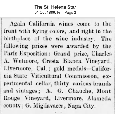 Vintage 1889 Tasting for Two